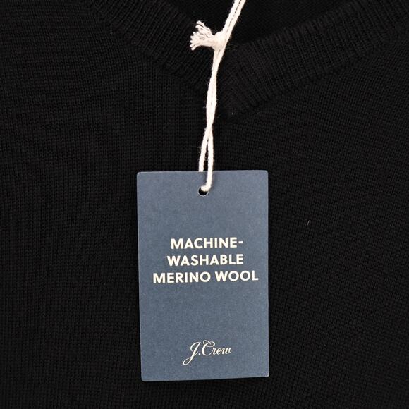 J.Crew Men's Merino Wool V Neck Sweater Black Size Small NWT - Picture 5 of 8